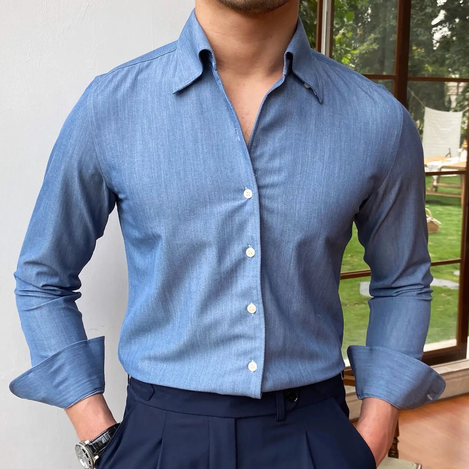 Camisa Social Masculina Looped LS033