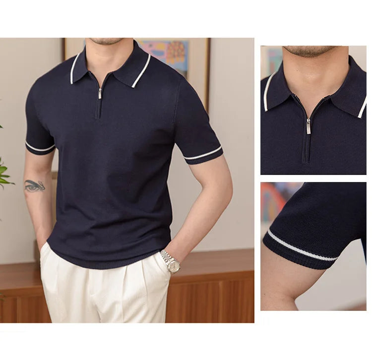 Camisa Polo Masculina Tricot Looped LS046
