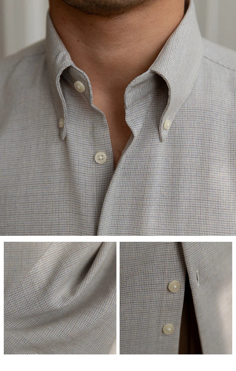 Camisa Social Masculina Colarinho Americano Looped LS044