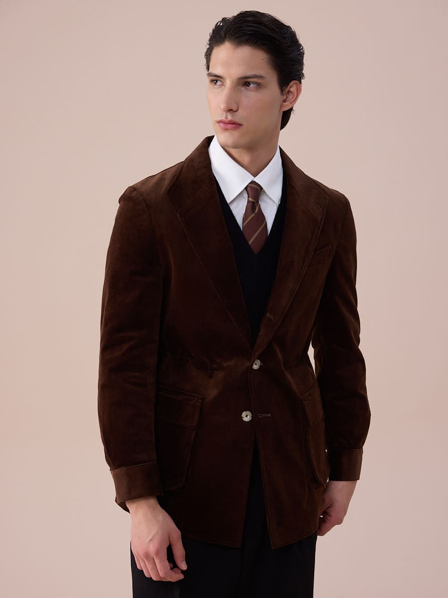 Loops Textured Corduroy Jacket