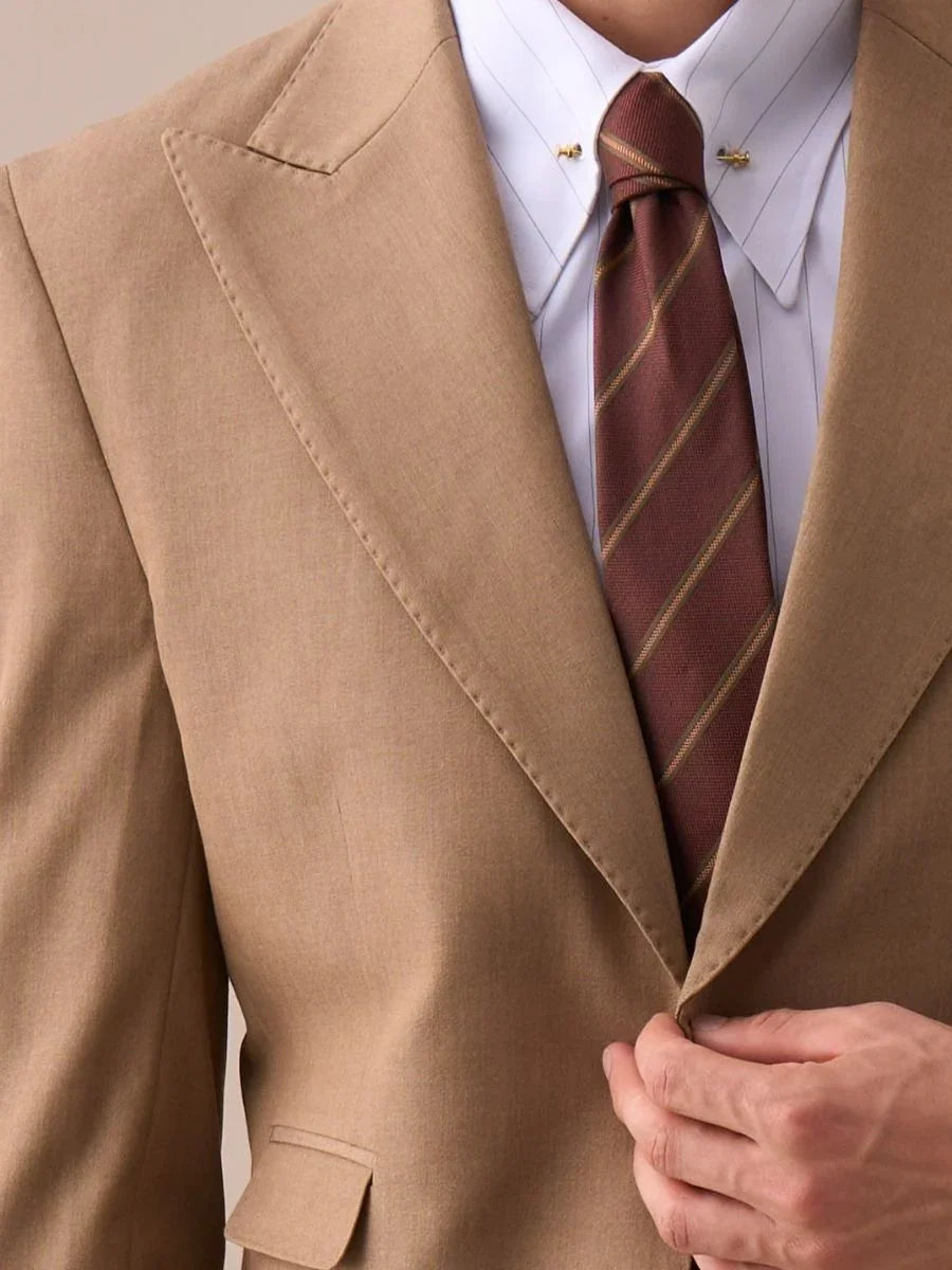 Camisa listrada de manga comprida Loops Italian Wrinkle-Free