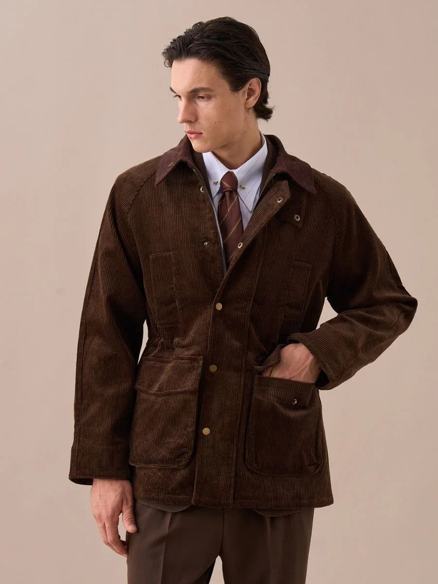 Retro British Corduroy Collar Jacket 100% cotton